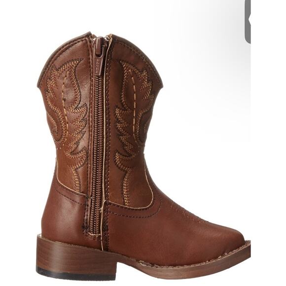 ROPER Kids Boys Texson Square Toe Casual Boots Mid Calf - Brown Kids Size 13 - Picture 2 of 4